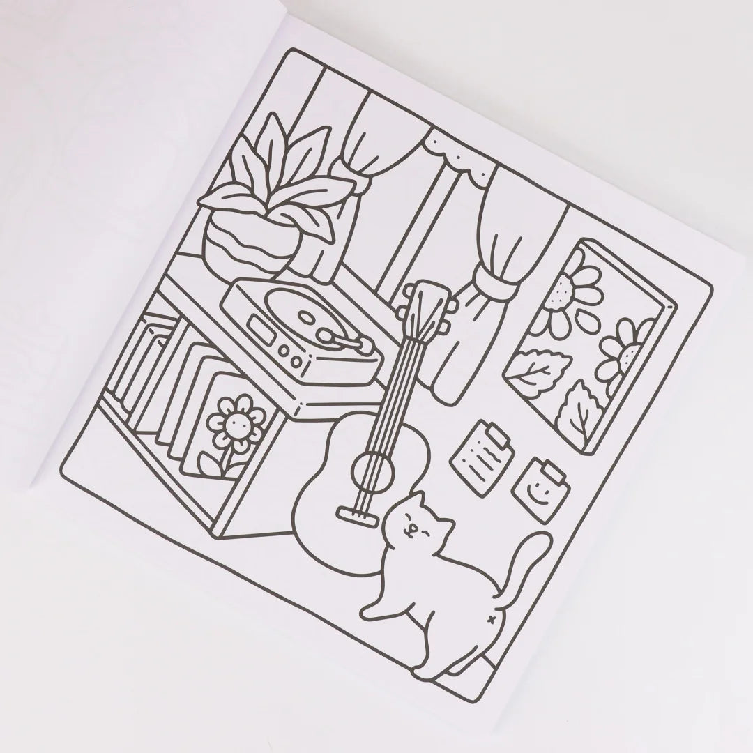 Målarbok - Katternas rutin