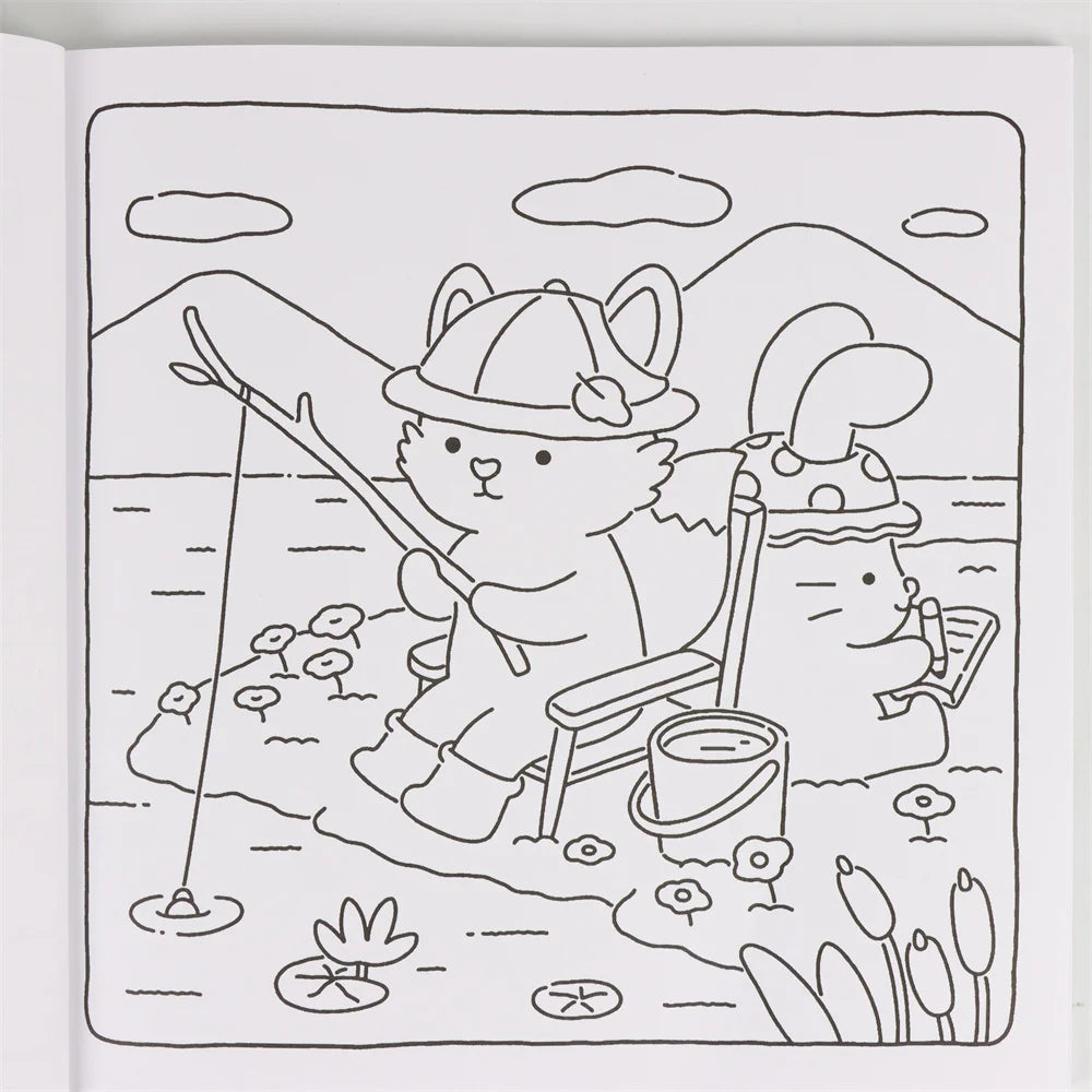 Målarbok - Fuzzys vänner