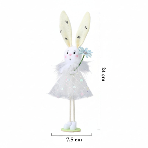 Stående påskhare i mjuka färger – Perfekt påskdekoration för hemmet